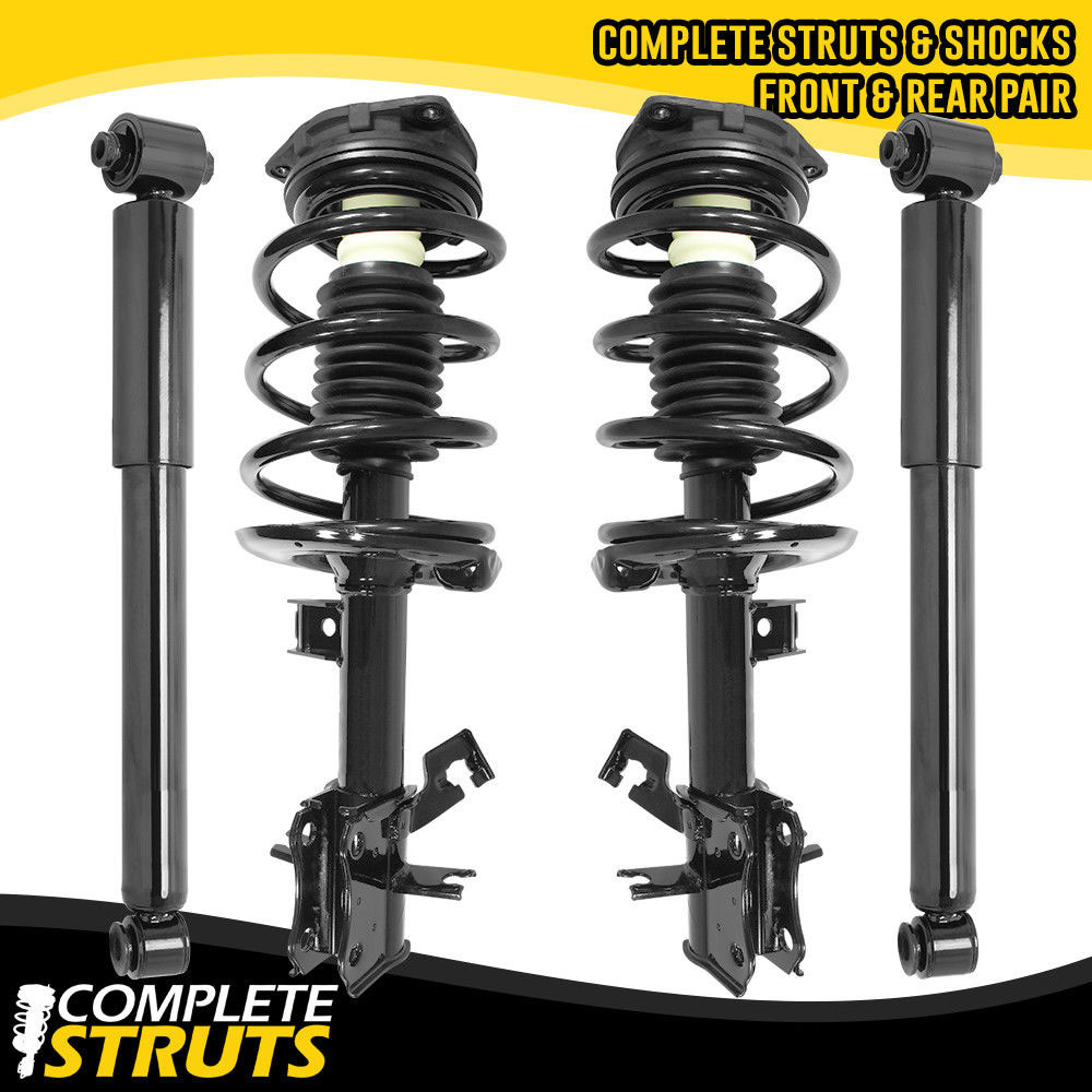 Front Complete Struts and Coil Spring Assemblies with Rear Shock Absorbers for 2007-2012 Nissan Sentra